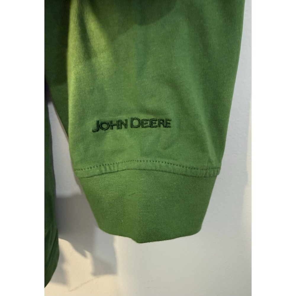 JOHN DEERE Men's T Shirt Long Sleeve Embroidered Logo Green NEW NWT Size XL - Picture 9 of 9